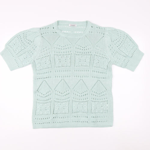 Damart Women's Green Acrylic Pullover Jumper