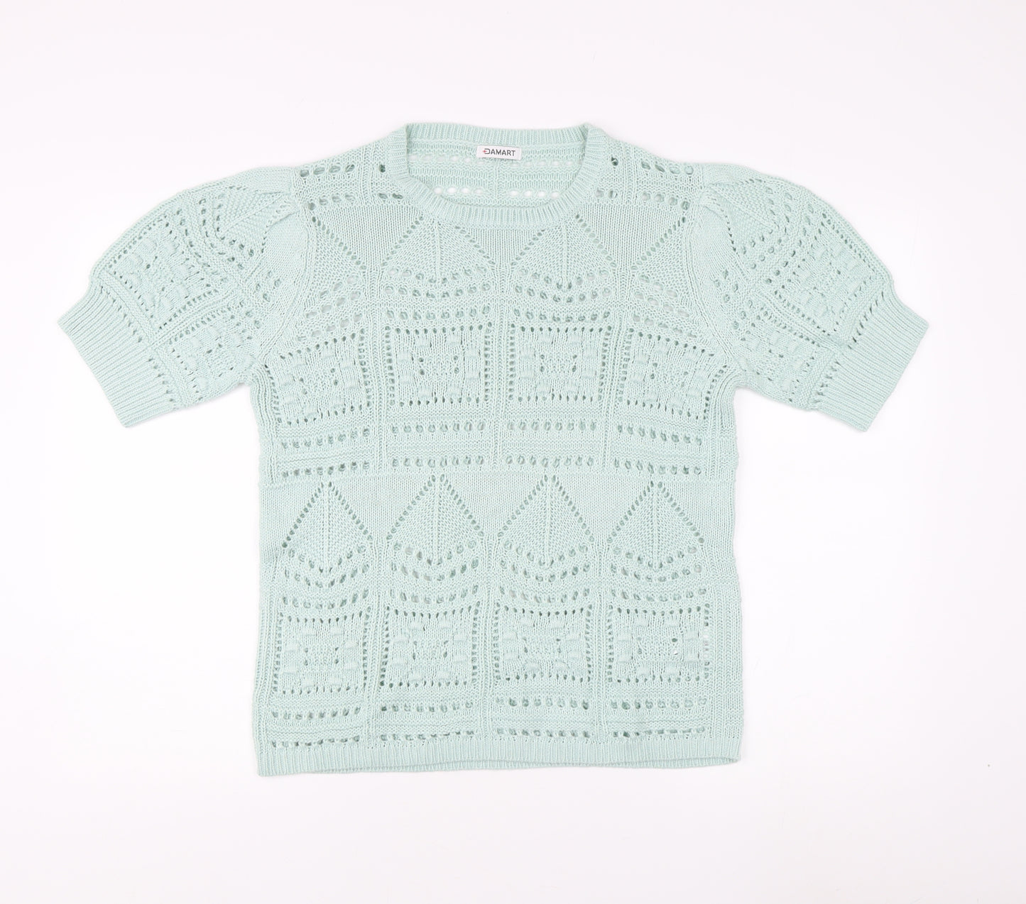 Damart Women's Green Acrylic Pullover Jumper