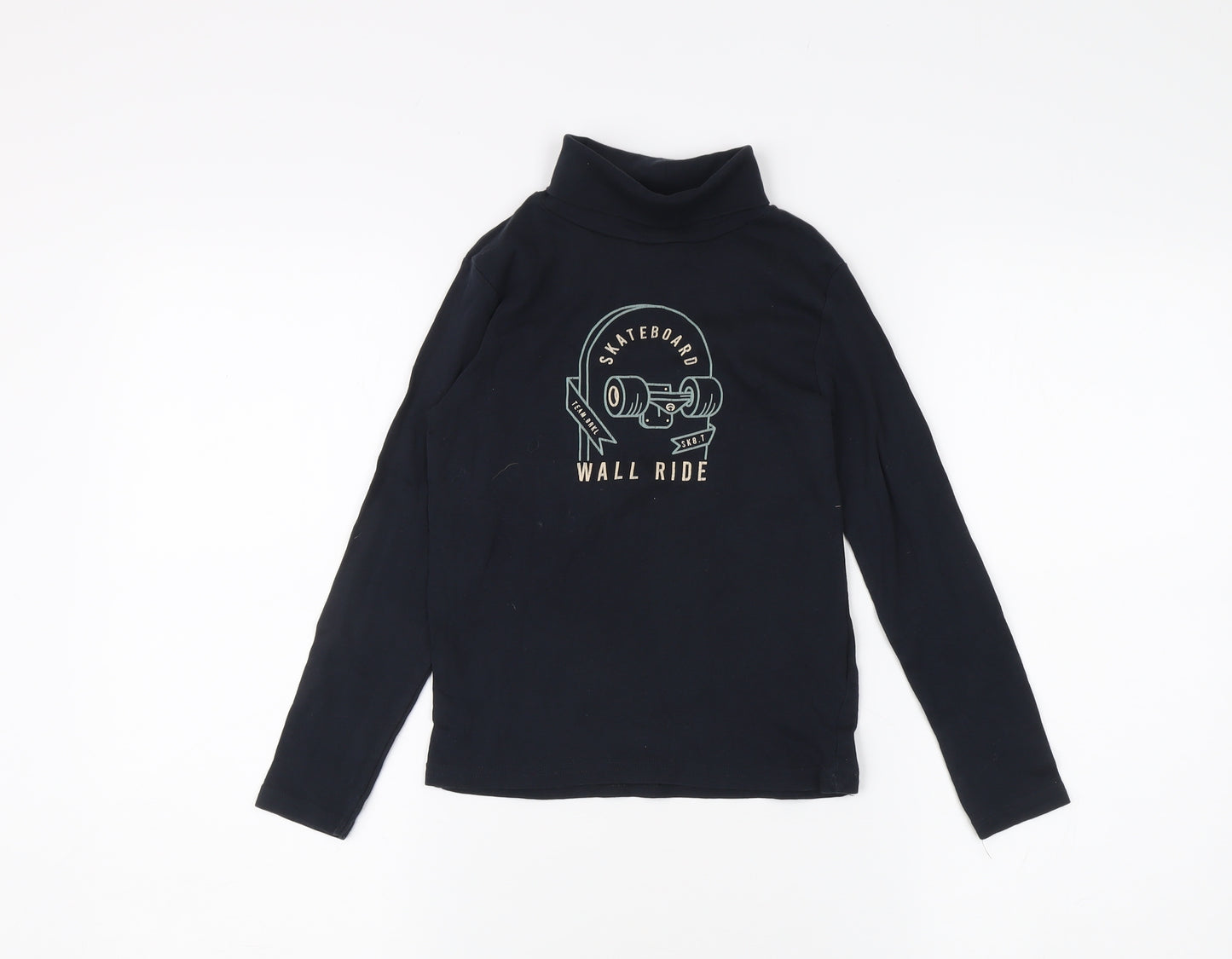 KIABI Black High Neck Long Sleeve T-Shirt for Teens