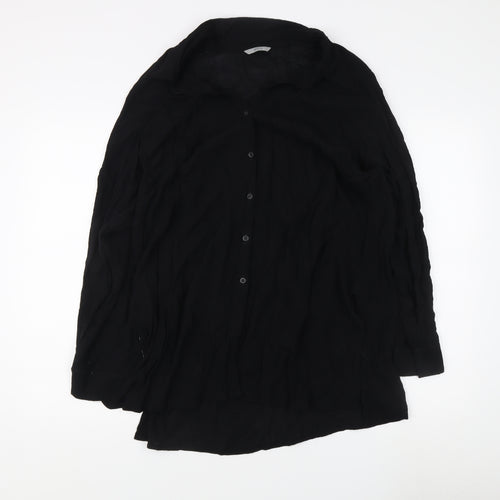 Marks and Spencer Women's Black Button-Up Shirt Size 20