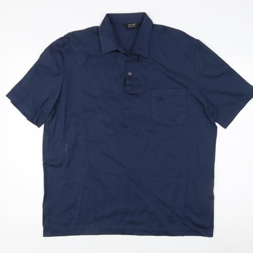 St Michael Men's Blue XL Polo Shirt Short Sleeve