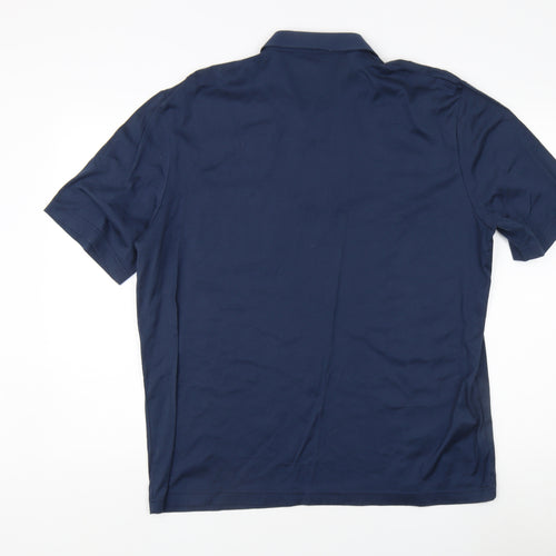 St Michael Men's Blue XL Polo Shirt Short Sleeve