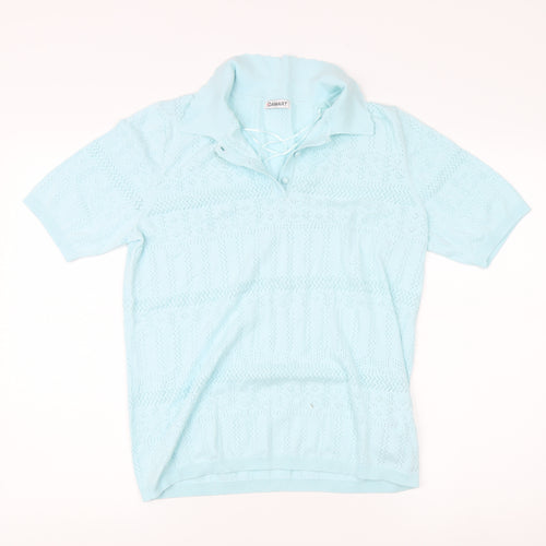 Damart Women's Blue Collared Jumper M 14/16