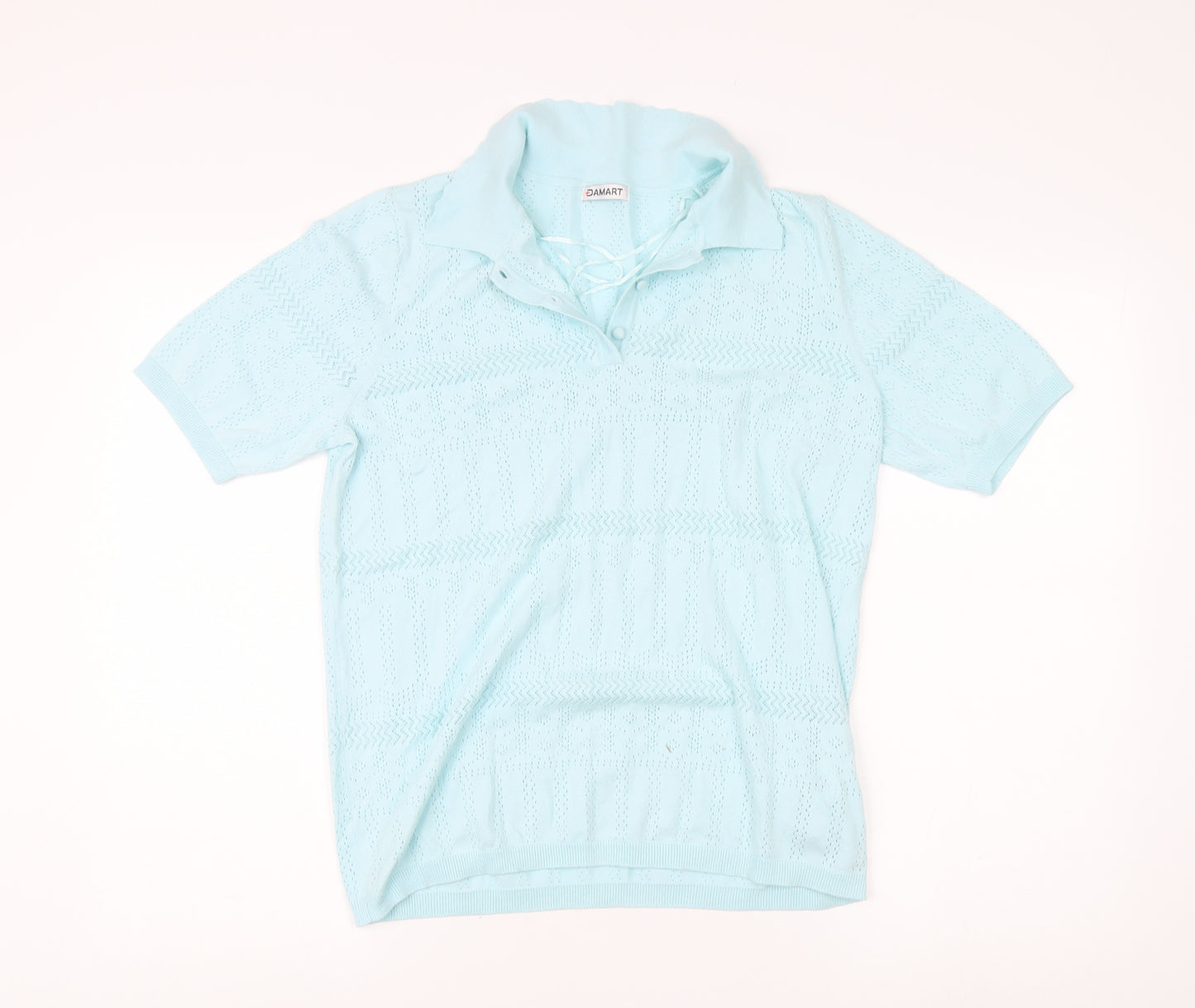 Damart Women's Blue Collared Jumper M 14/16