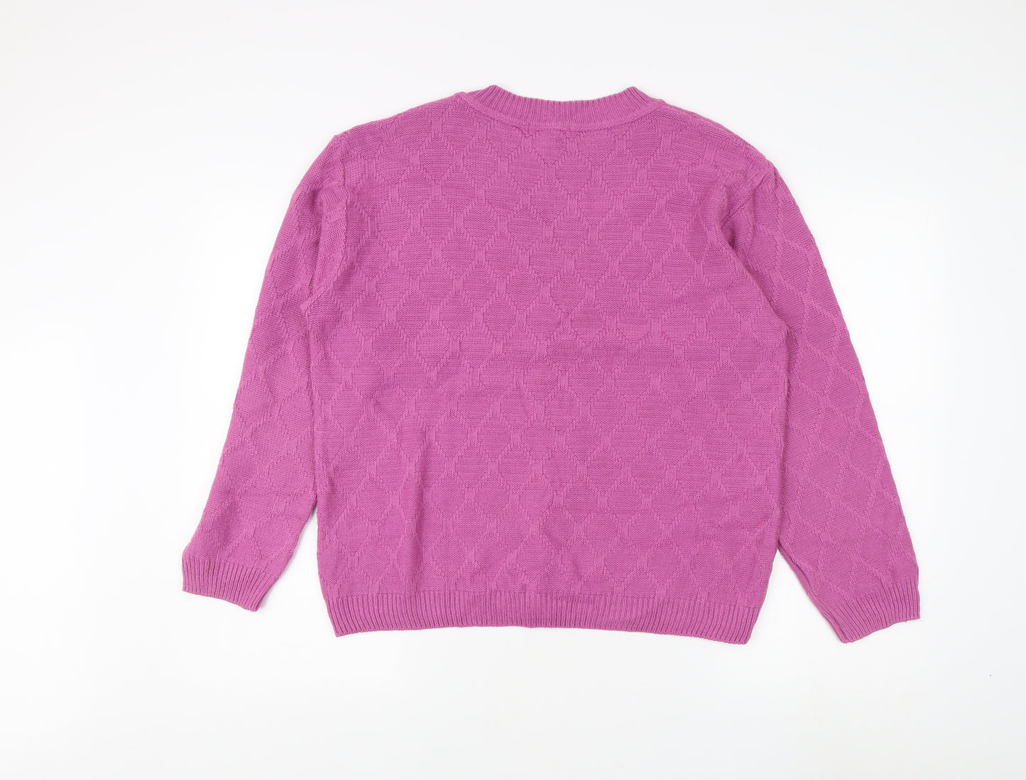 Berkertex Women's Pink Cable-Knit Jumper Size 18-20