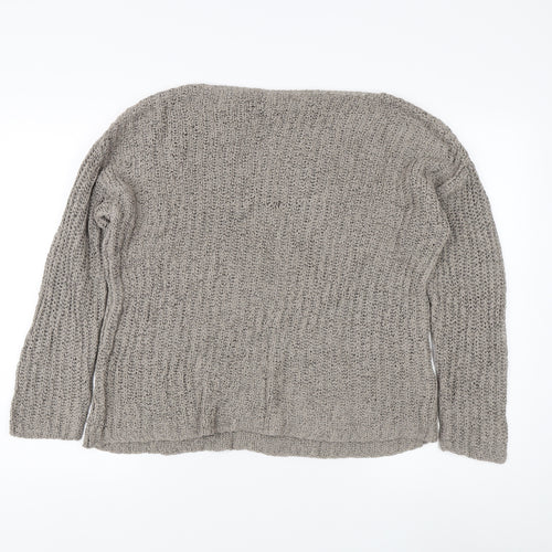 Zara Women's Beige Knit Jumper Size 12