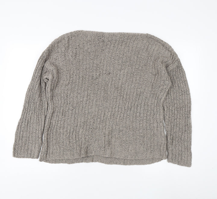 Zara Women's Beige Knit Jumper Size 12