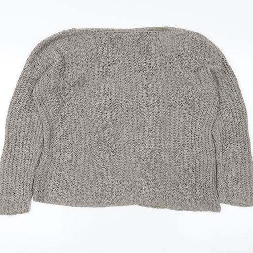 Zara Women's Beige Knit Jumper Size 12