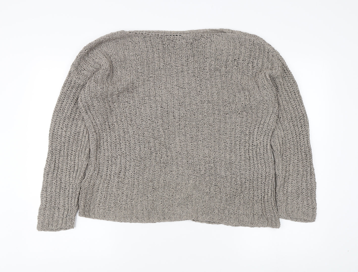 Zara Women's Beige Knit Jumper Size 12