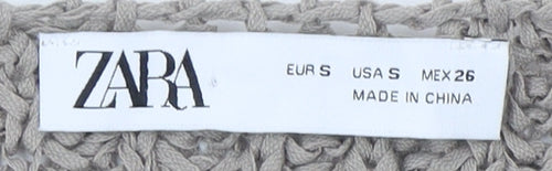 Zara Women's Beige Knit Jumper Size 12