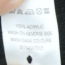 Bonmarché Women's Black Cardigan L V-Neck Acrylic