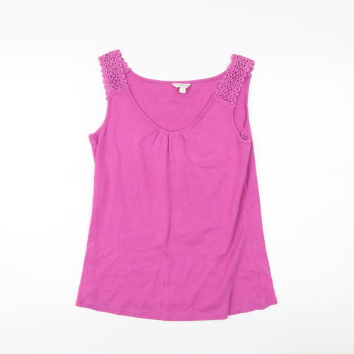 Monsoon Women’s Pink Crochet Strap Camisole Tank - M