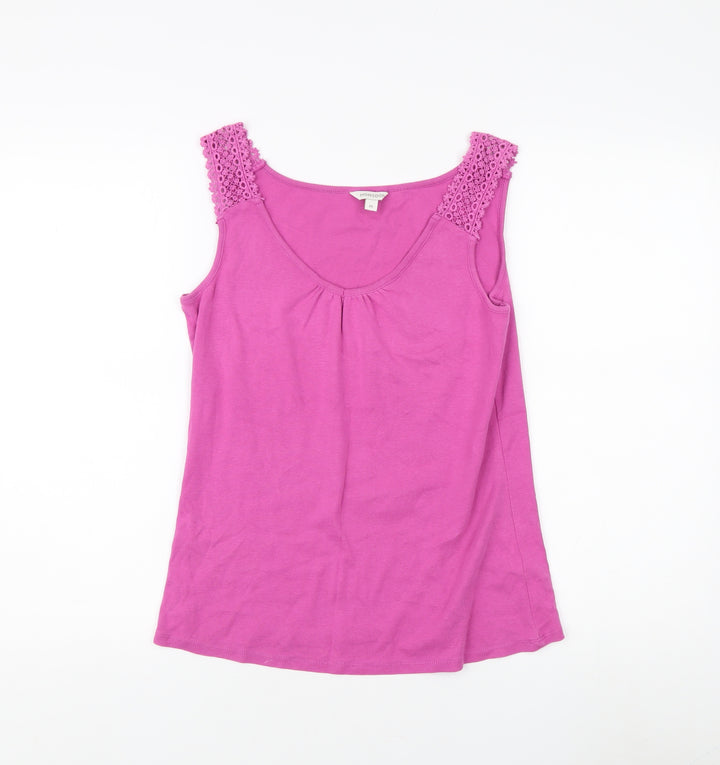 Monsoon Women’s Pink Crochet Strap Camisole Tank - M