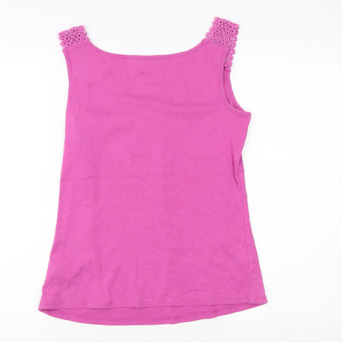 Monsoon Women’s Pink Crochet Strap Camisole Tank - M