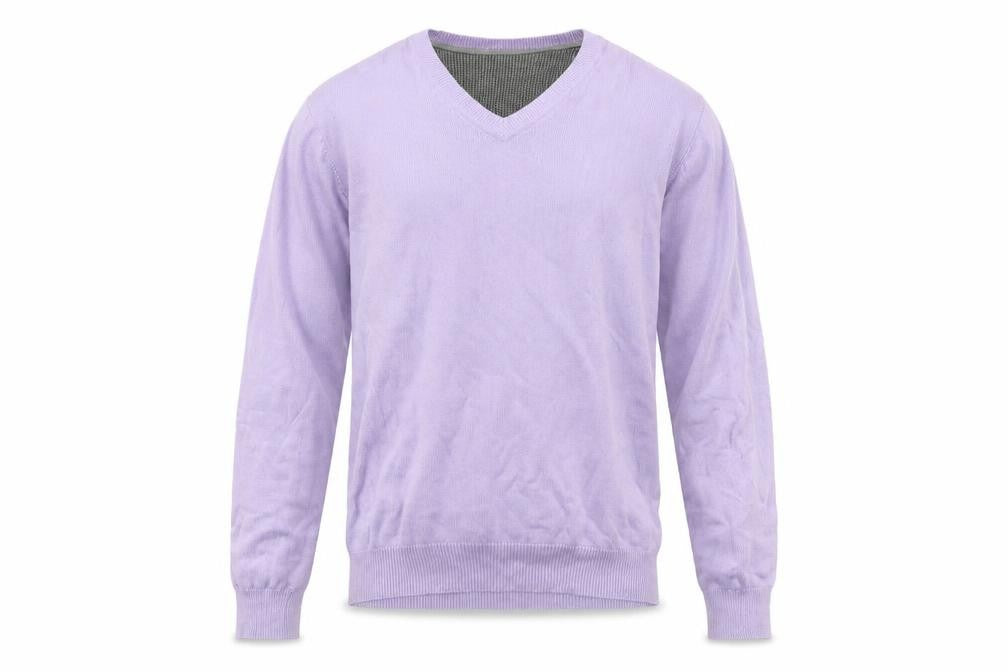 Front view of Marks & Spencer Men's Purple Cotton jumper L
