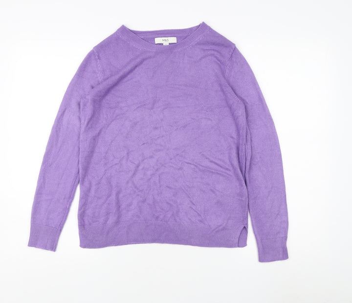 Marks and Spencer Women's Purple Pullover Jumper Size 8