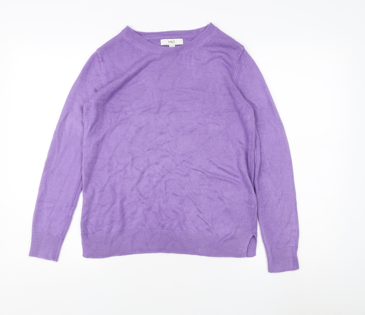 Marks and Spencer Women's Purple Pullover Jumper Size 8