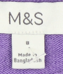 Marks and Spencer Women's Purple Pullover Jumper Size 8