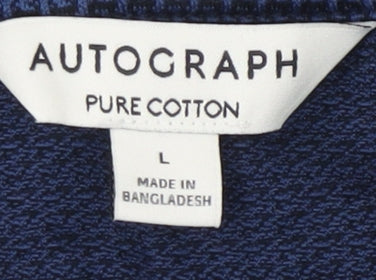 Marks & Spencer Men's Blue Polo Shirt, Size L