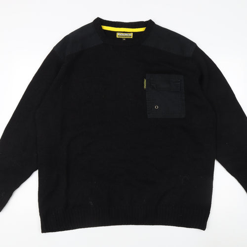 WorkWear Men’s XXL Black Pullover Jumper