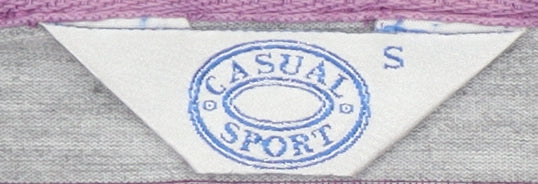 Casual Sport Men's S Purple/Grey Striped Shirt