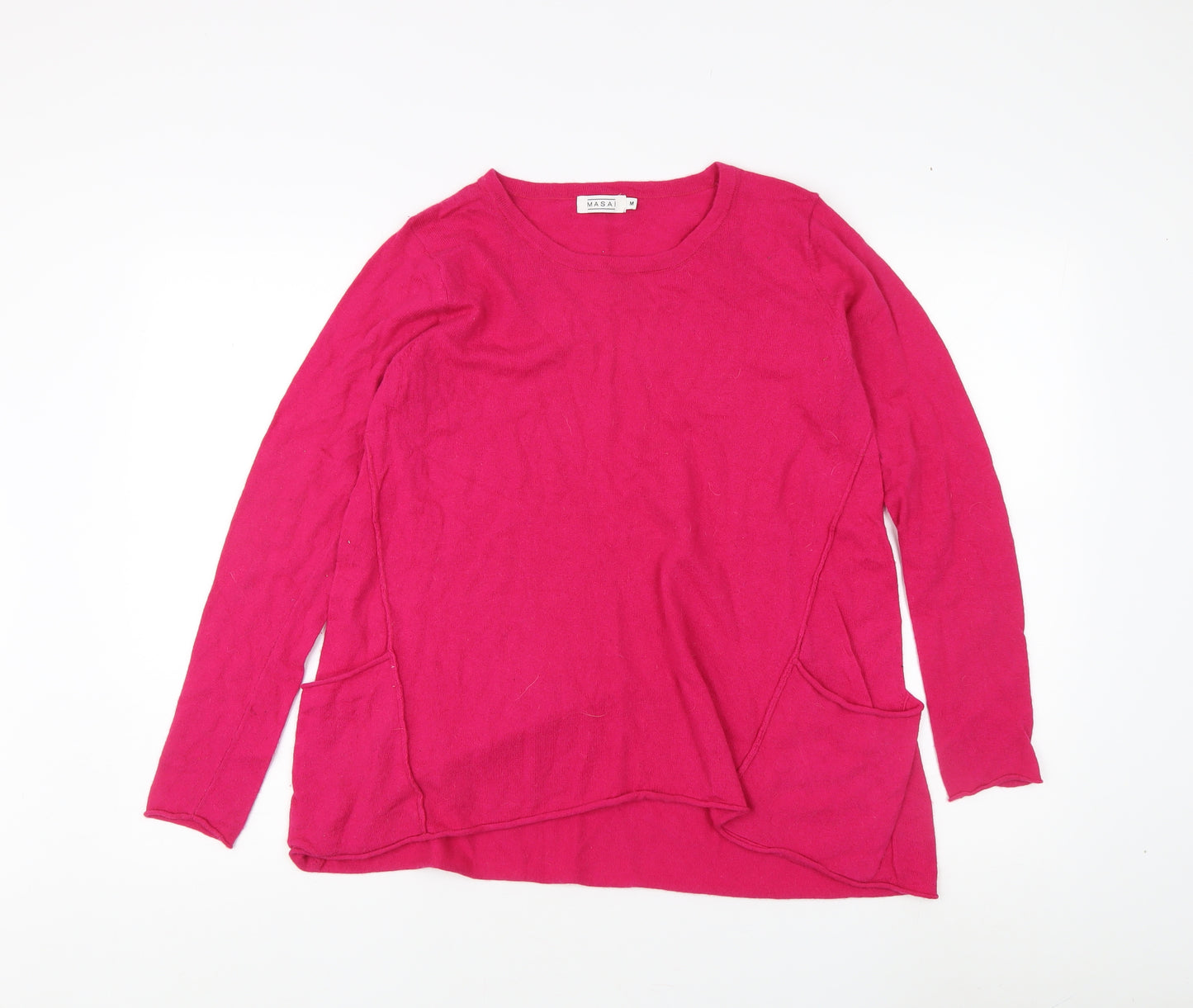 Masai Women's Pink Round Neck Long Sleeve Top M
