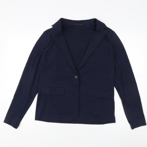 Women's Blue Blazer, Mid-Length, Business/Casual