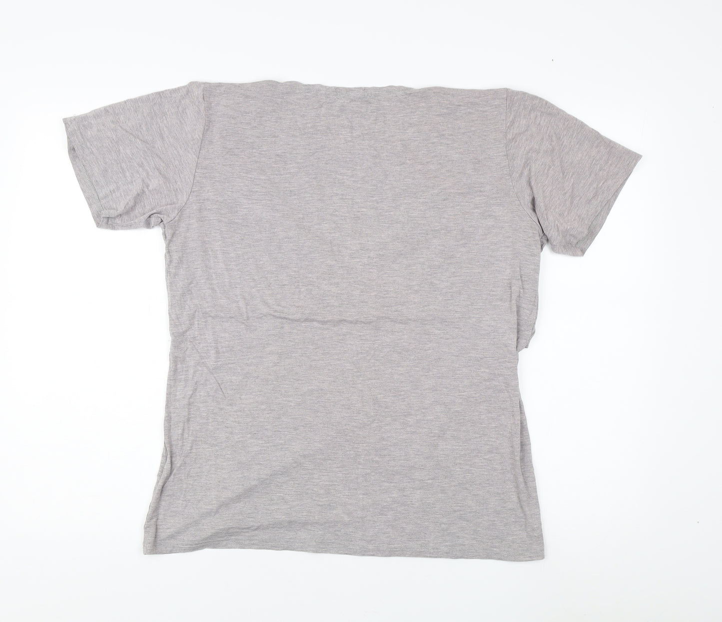 SMALLSHOW Women's Grey Relaxed Fit T-Shirt - L