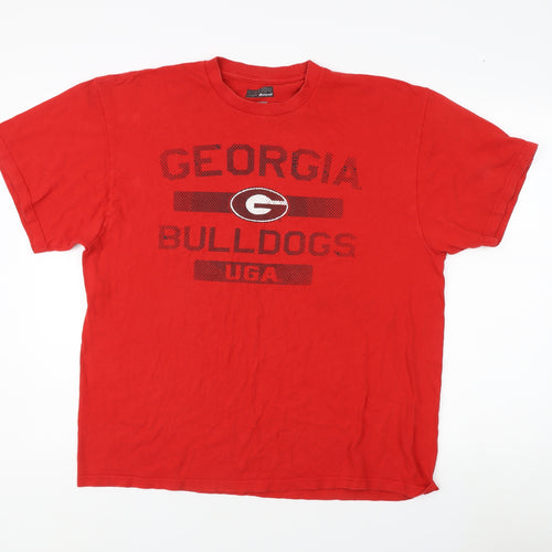 Majestic Georgia Bulldogs Men's Red XL Sports T-Shirt