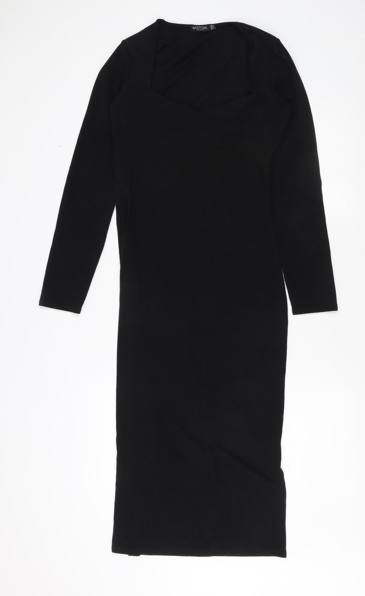 Nasty Gal Women's Black Sheath Dress Size 14