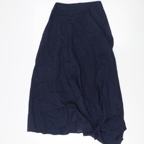 Braintree Women's Blue Polka Dot A-Line Midi Skirt S