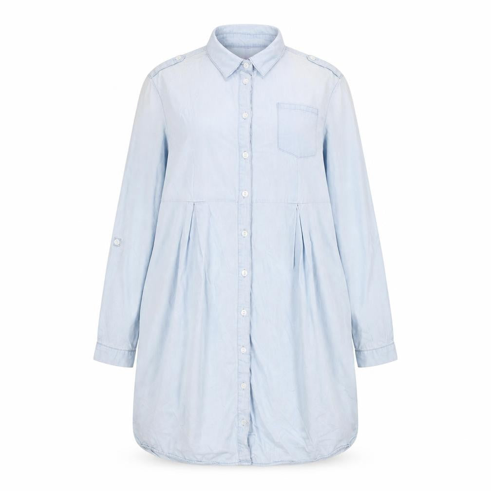 Seraphine Women’s Blue Cotton Button-Up Shirt UK 10