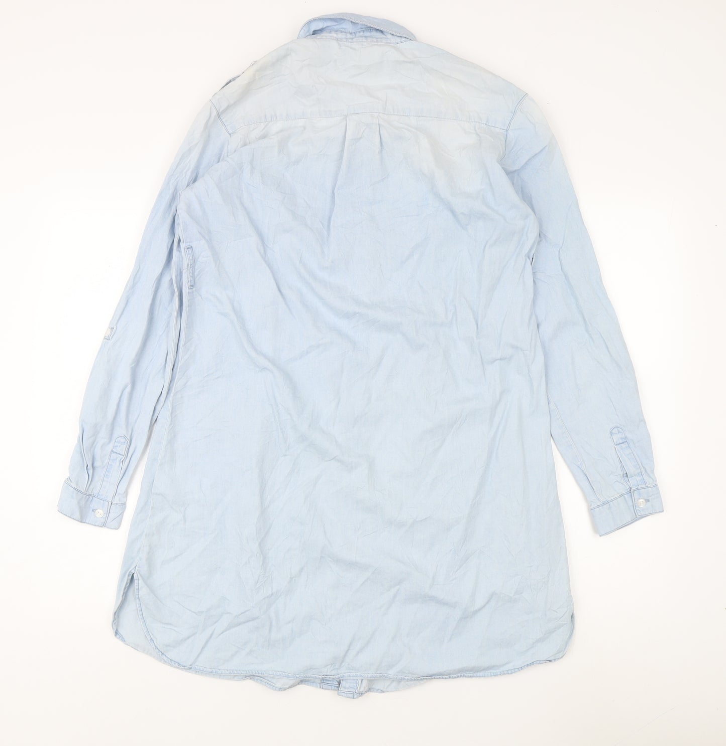 Seraphine Women’s Blue Cotton Button-Up Shirt UK 10