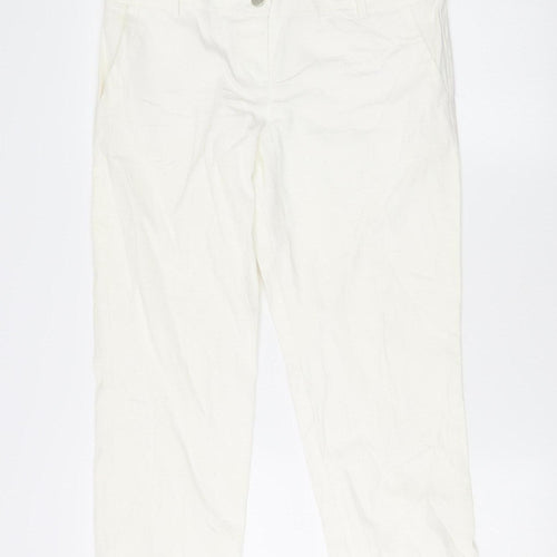 Wallis Women's Ivory Capri Trousers Size 12