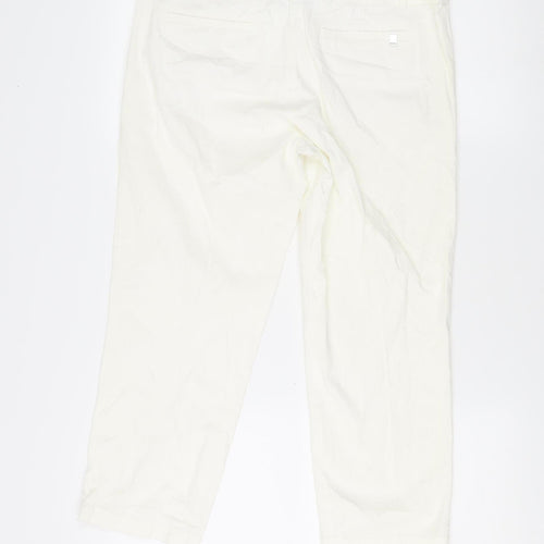Wallis Women's Ivory Capri Trousers Size 12