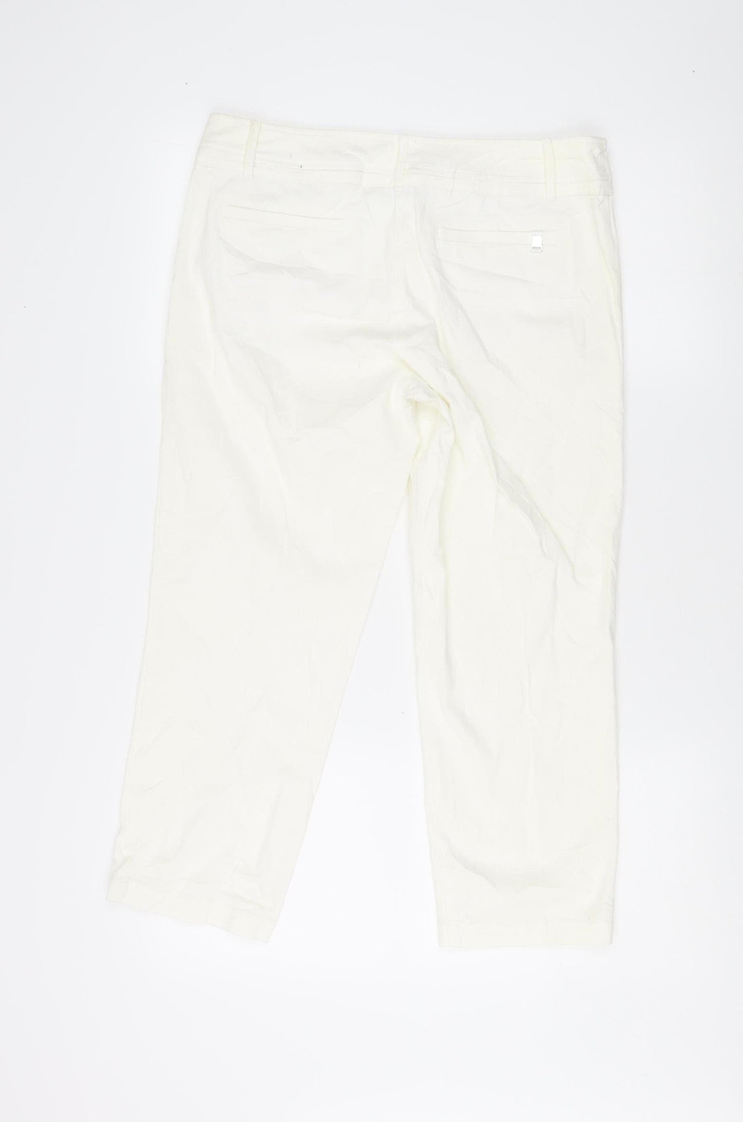 Wallis Women's Ivory Capri Trousers Size 12
