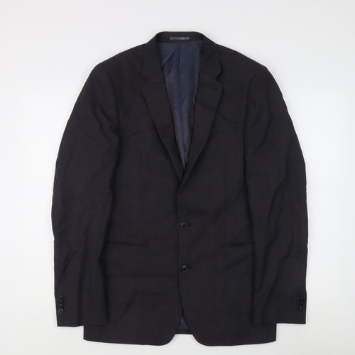 Next Men's Blue 38L Wool Blazer Jacket Formal
