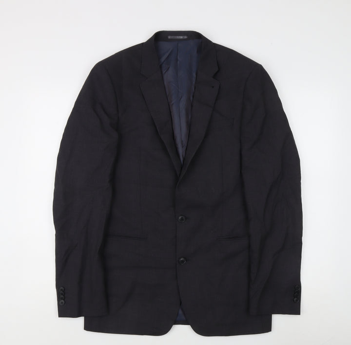 Next Men's Blue 38L Wool Blazer Jacket Formal