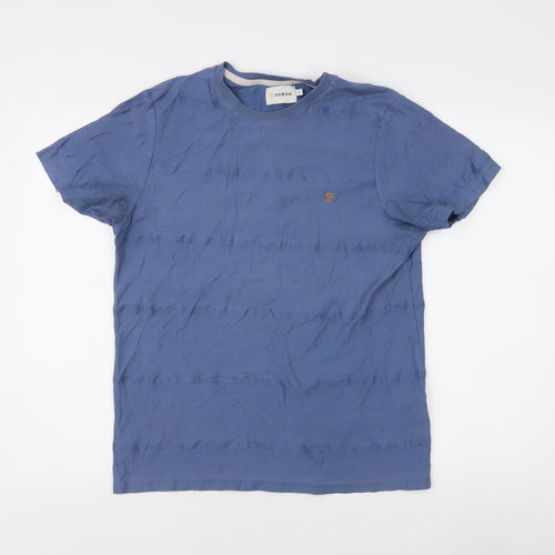 Farah Men's Blue T-Shirt M Short Sleeve Crew Neck