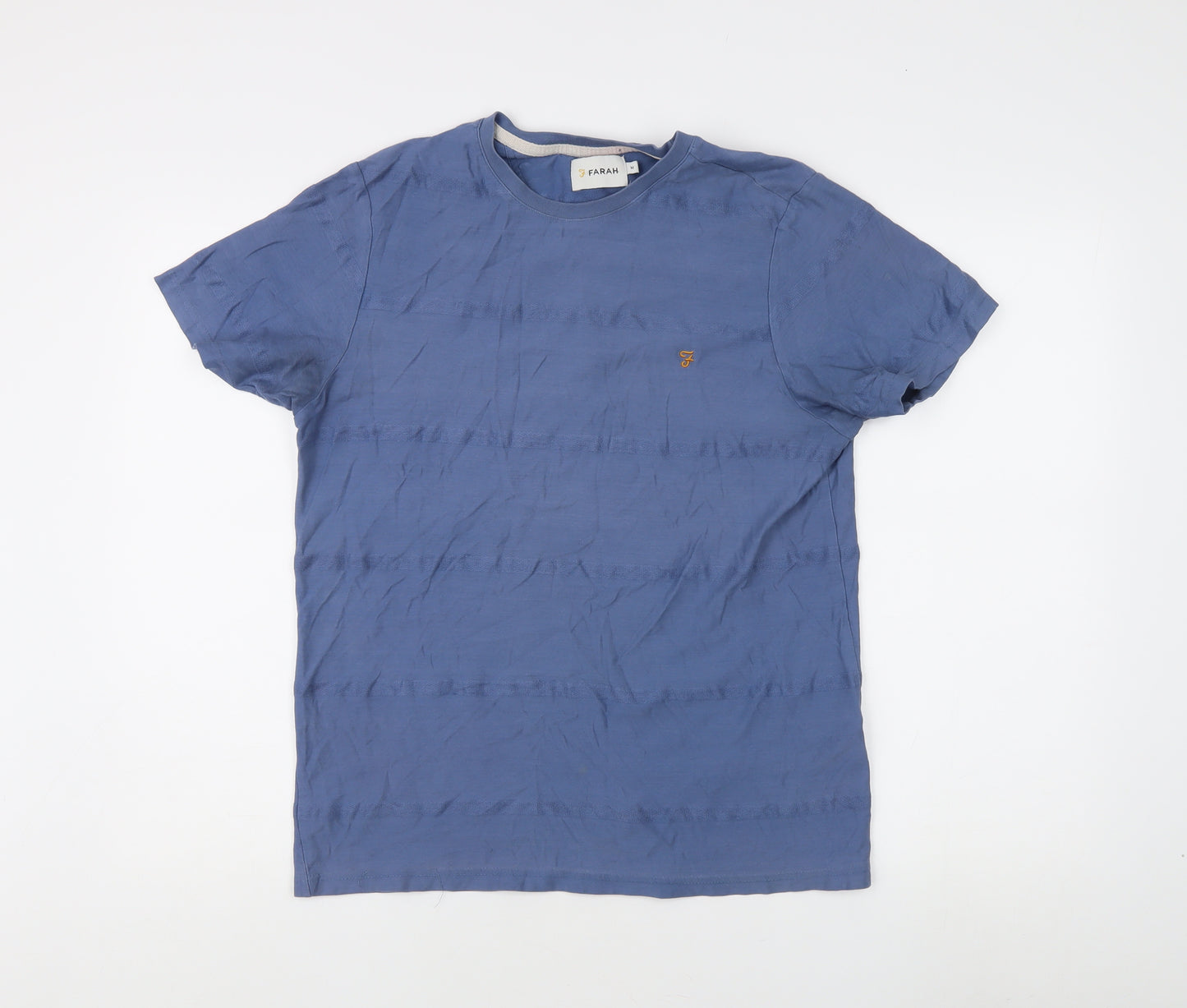 Farah Men's Blue T-Shirt M Short Sleeve Crew Neck