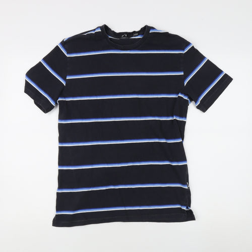 Only & Sons Men's Blue Striped T-Shirt, Size S