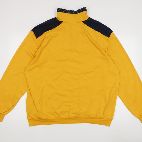 Marco Donati Men's Yellow 2XL Long Sleeve 1/2 Zip Sweatshirt