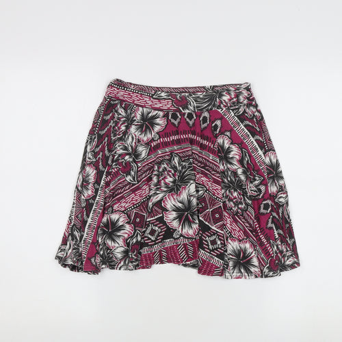 Boohoo Women's Multicoloured Floral A-Line Skirt Size 10