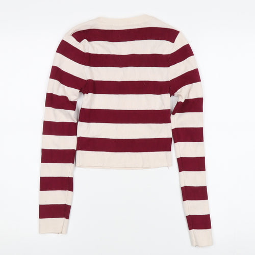 Zara Women's Multicoloured Striped Crop Top - S