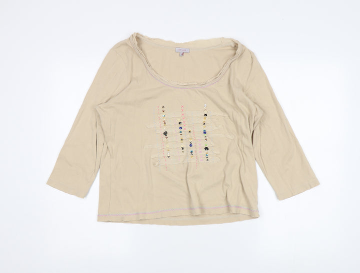 Marks and Spencer Women's Beige Blouse Size 18