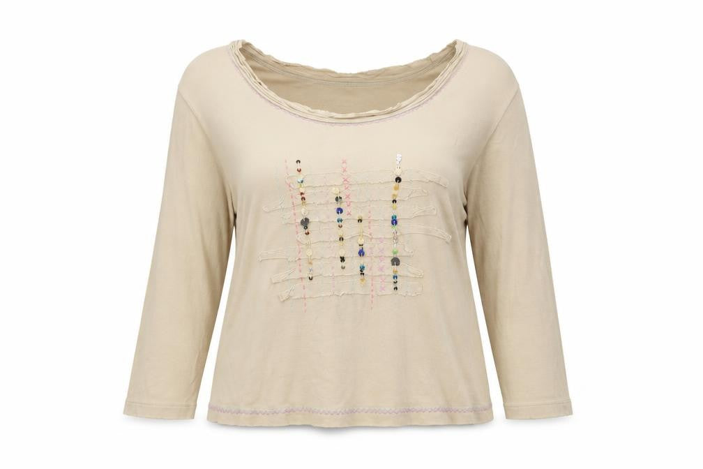 Front view of Marks & Spencer Women's Beige Blouse, size 18