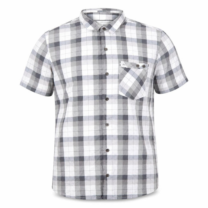 Regatta Men's Grey Plaid Short Sleeve Shirt M