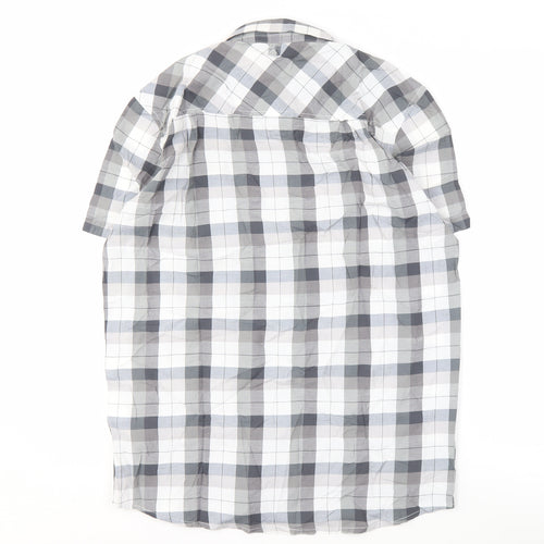 Regatta Men's Grey Plaid Short Sleeve Shirt M