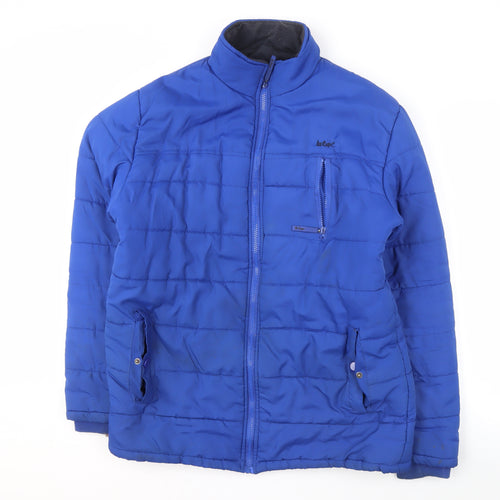 Lee Cooper Men's Blue Puffer Jacket M with Zip Pockets