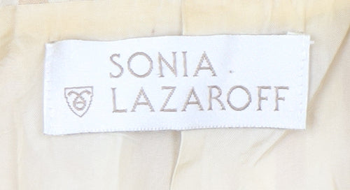 Sonia Lazaroff Women's Beige Striped Blazer, UK 20